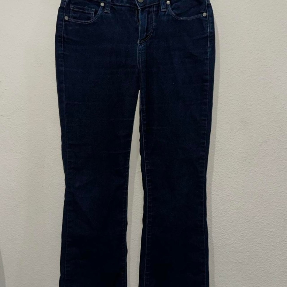 Paige Denim Jeans Womens 25 Dark Wash Blue Cotton Blend Bootcut Stretch Casual